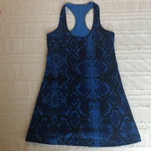 Cool Racerback - blue snakeskin print